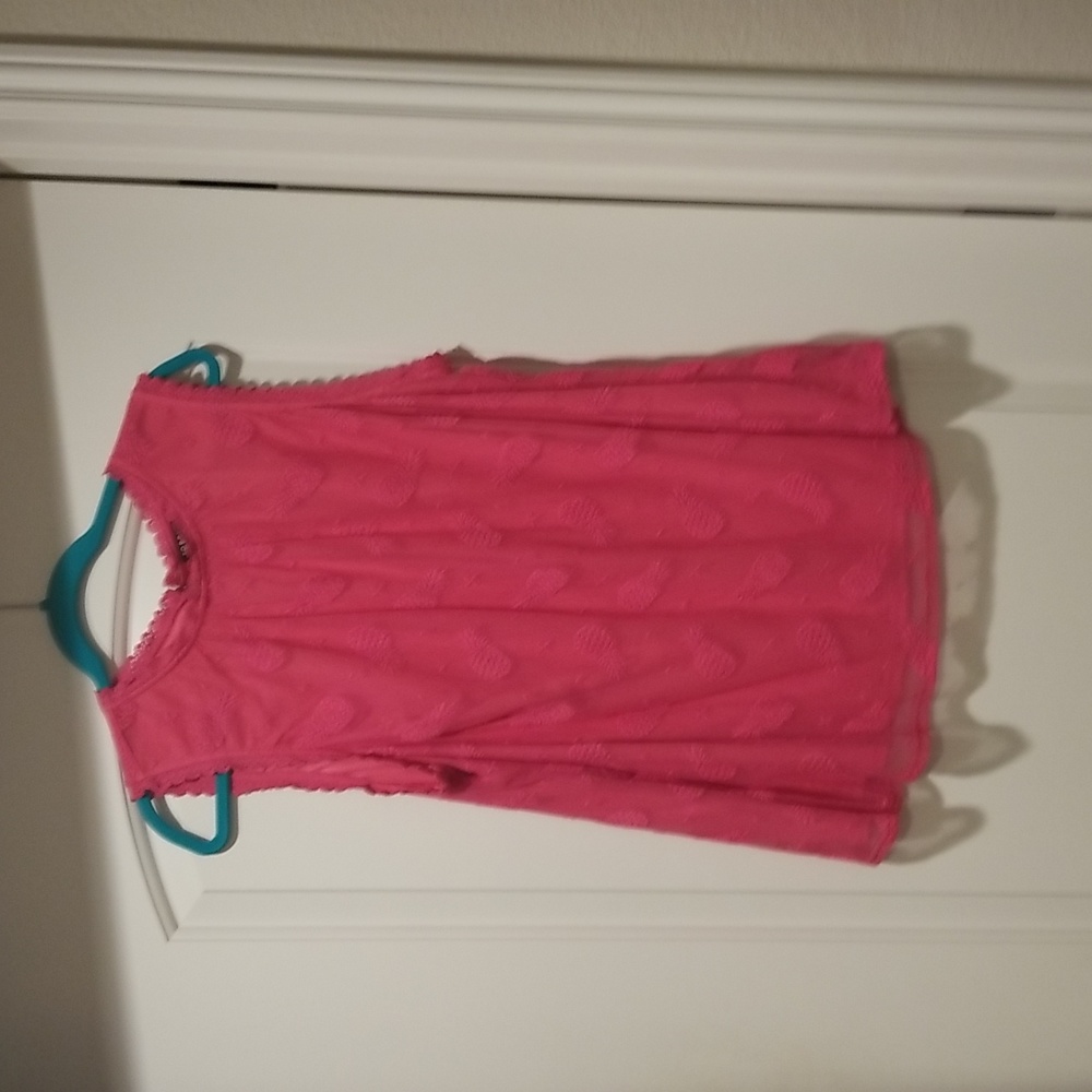 Pink Torrid High neck Mesh Lined Tank Top